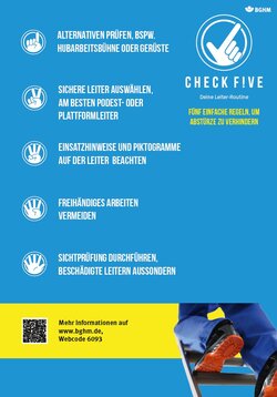 Deine Leiter-Routine ""Fünf einfach Regeln, um Abstürze zu verhindern" 