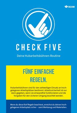 Deine Hubarbeitsbühnen-Routine "Fünf einfache Regeln" 