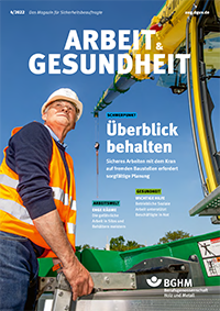 Cover arbeit & gesundheit Ausgabe 4 | 2022; Foto © Jessica Schäfer