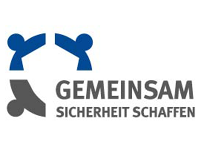 Logo "Gemeinsam Sicherheit schaffen"; Grafik: BGHM