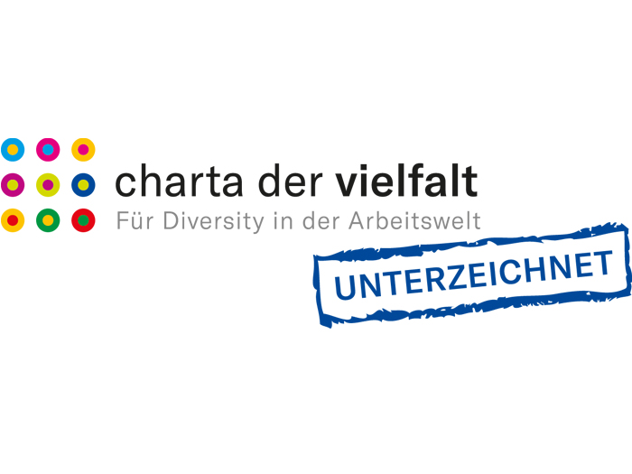 Logo "Für Diversity in der Arbeitswelt"; www.charta-der-vielfalt.de